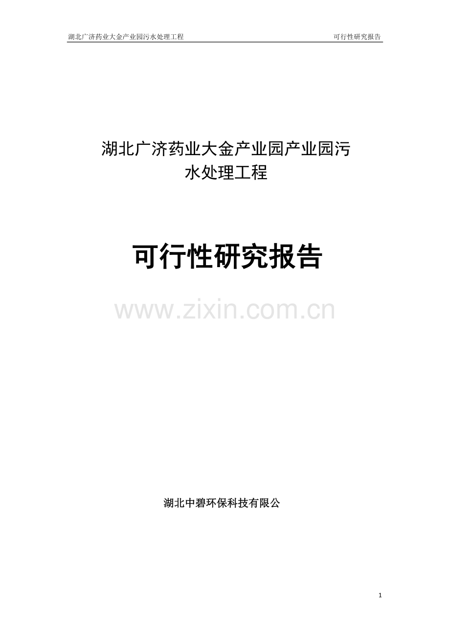 广济污水处理工程可行性论证报告.doc_第1页