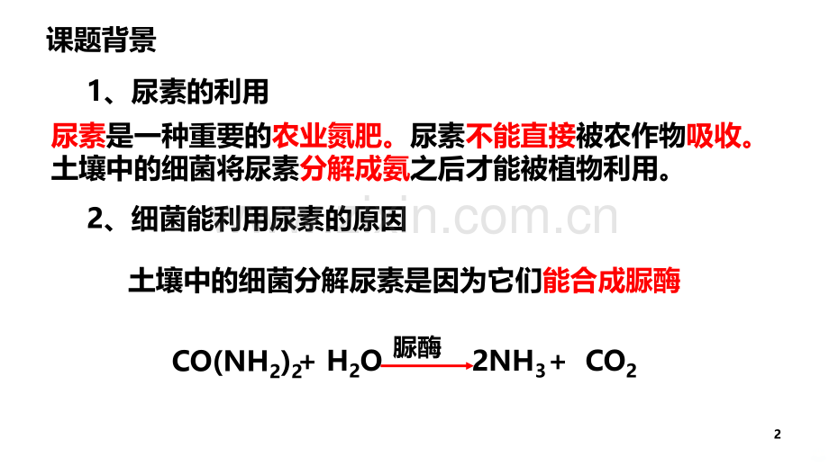 土壤中分解尿素的细菌的分离与计数公开.ppt_第2页