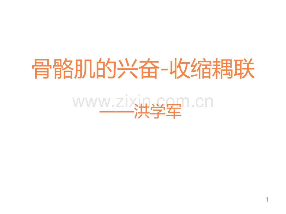 骨骼肌的兴奋收缩耦联.ppt_第1页