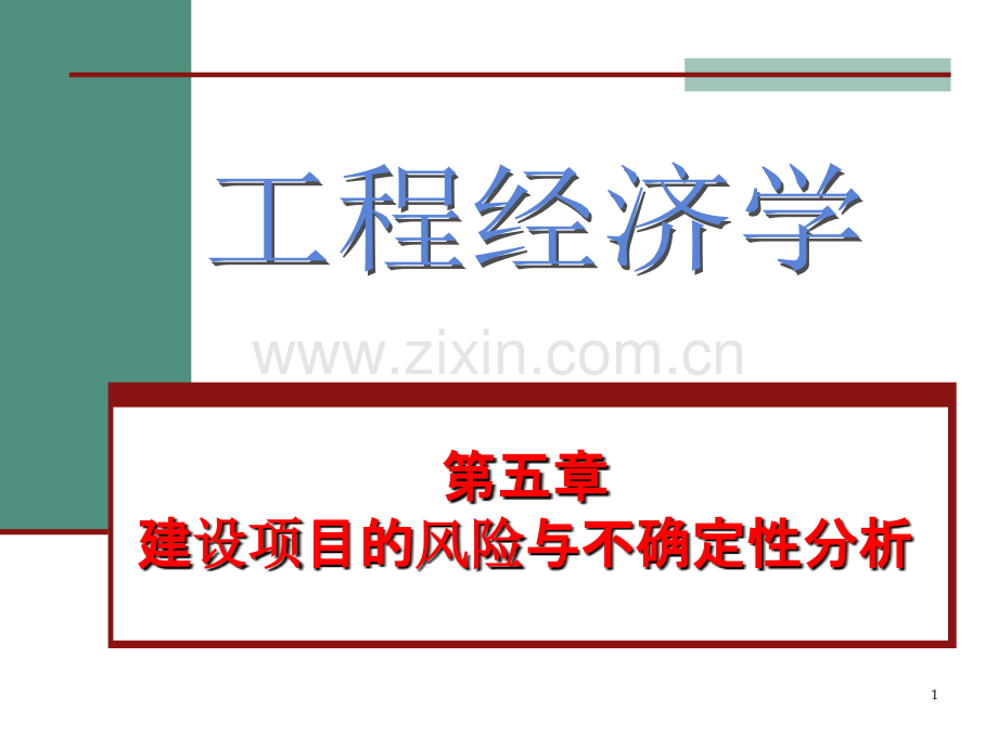 建设项目的风险与不确定性分析模板.ppt_第1页