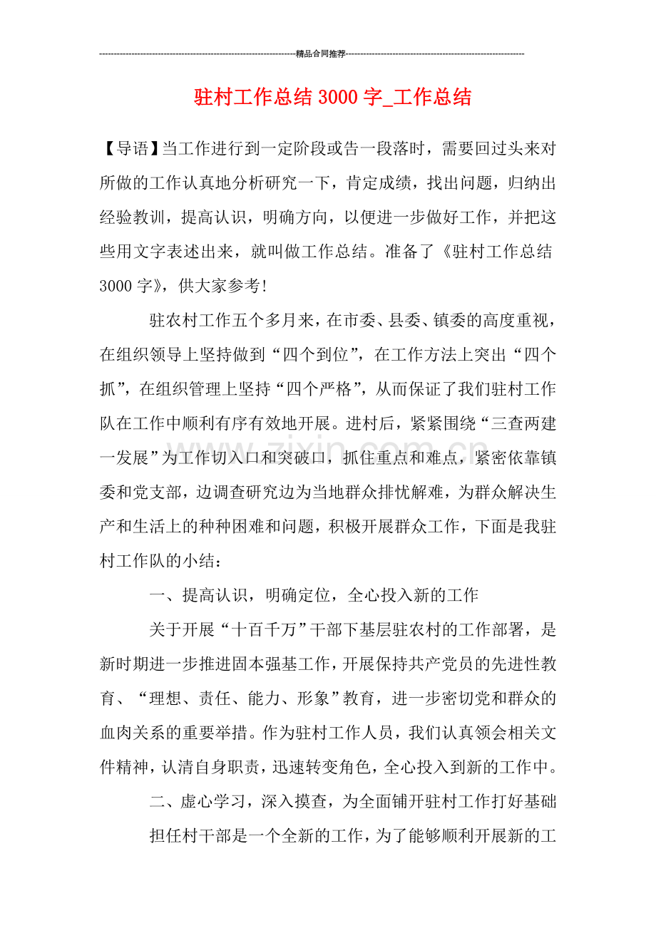 驻村工作总结3000字.doc_第1页
