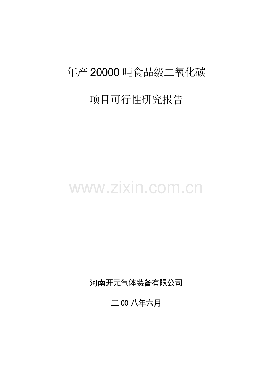 二万吨CO2项目可研报告.doc_第1页