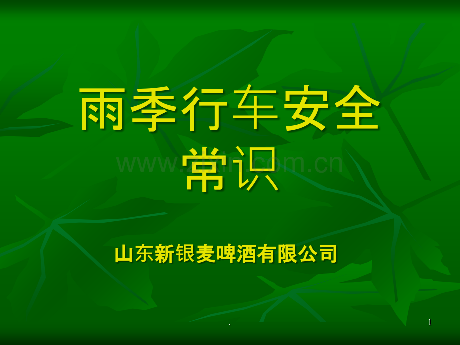 雨季行车安全常识分析.ppt_第1页