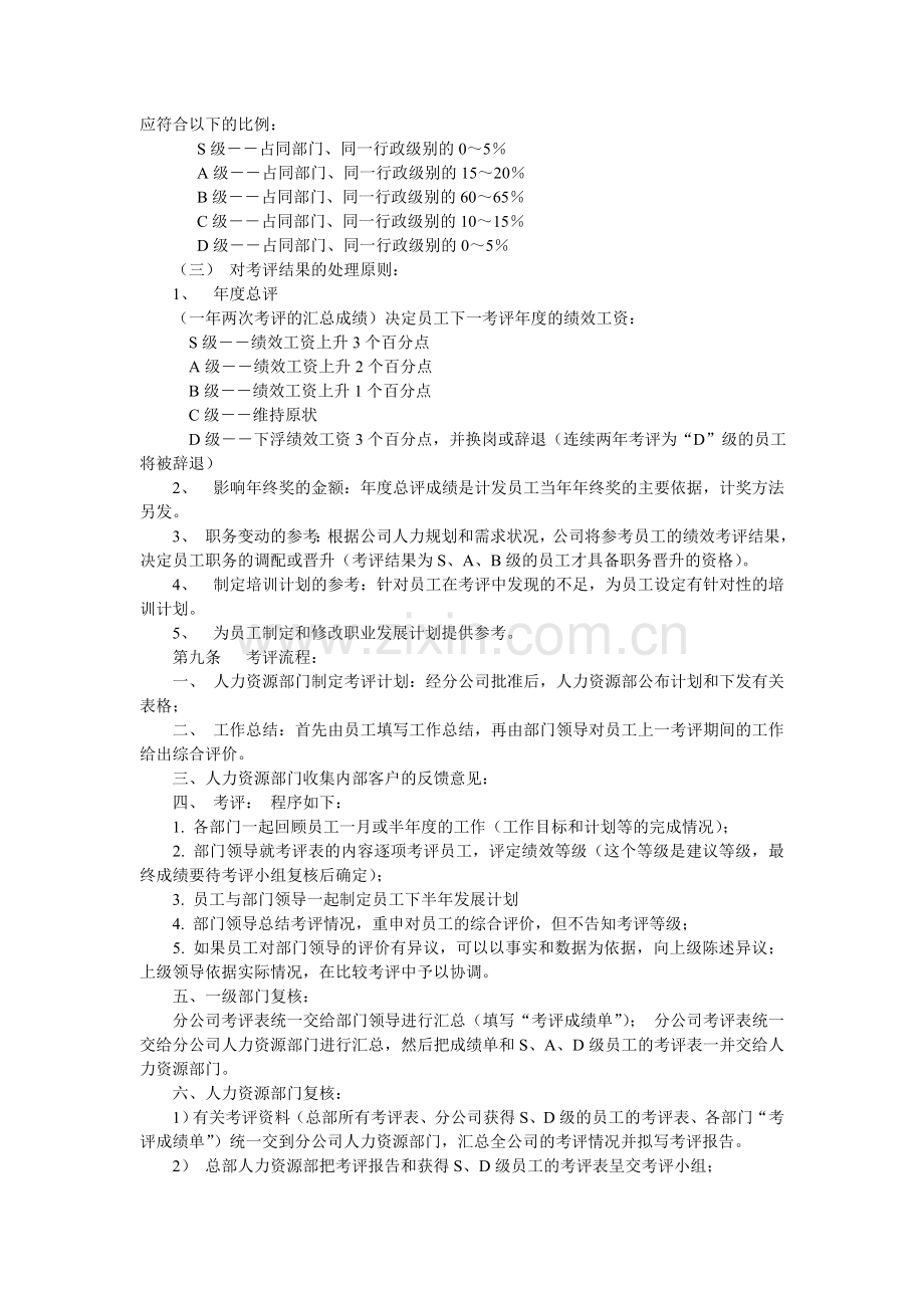 XX分公司员工绩效考核制度.doc_第2页