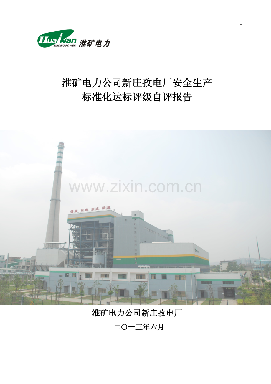 发电厂安全生产标准化达标评级自评报告.doc_第1页