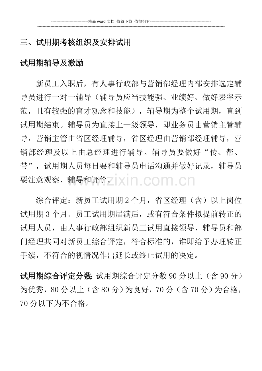 员工试用期薪酬和考核标准(试行).doc_第2页