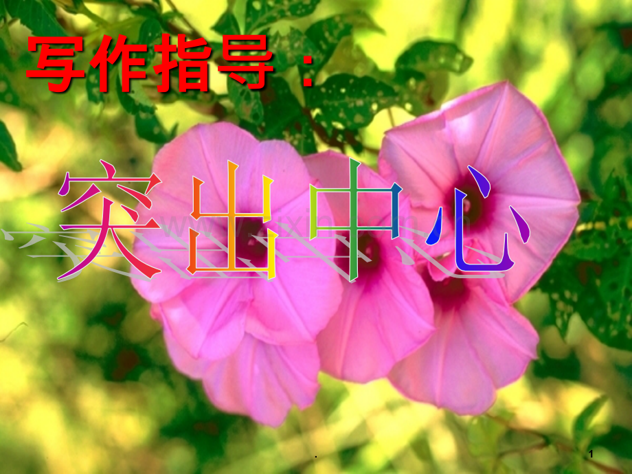 突出中心写作指导.ppt_第1页