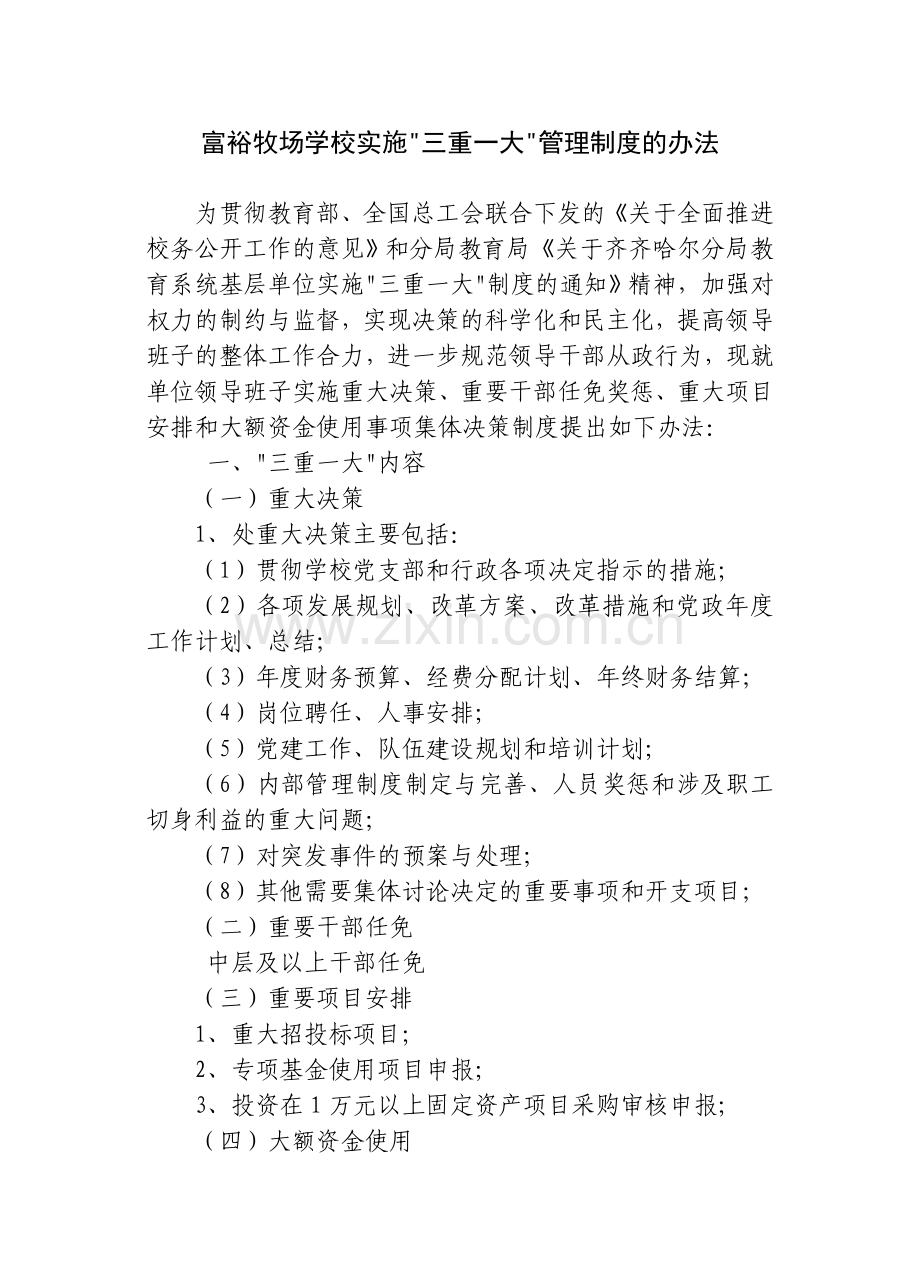 三重一大制度管理办法.doc_第1页
