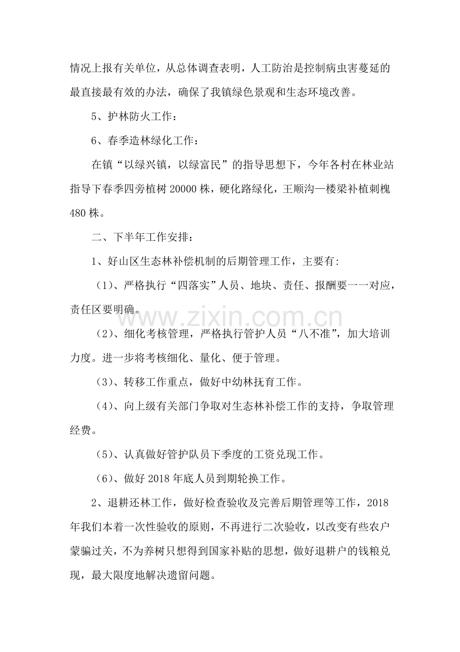 镇林业站2018年上半年工作总结及下半年工作安排.doc_第2页