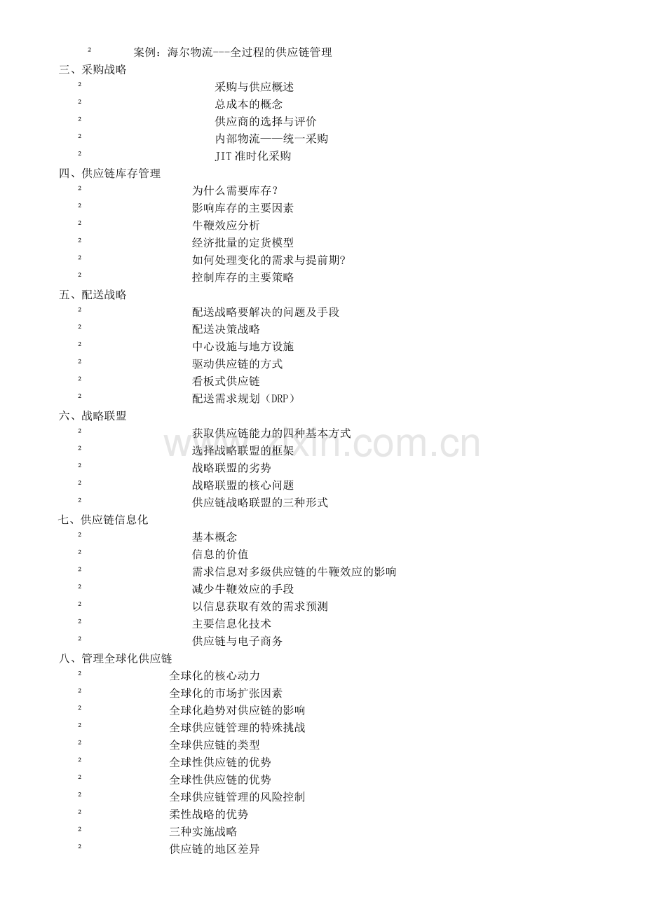 物流与供应链管理培训课程大纲.doc_第2页