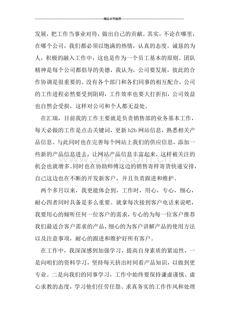 销售部试用期工作总结模板.doc_第2页