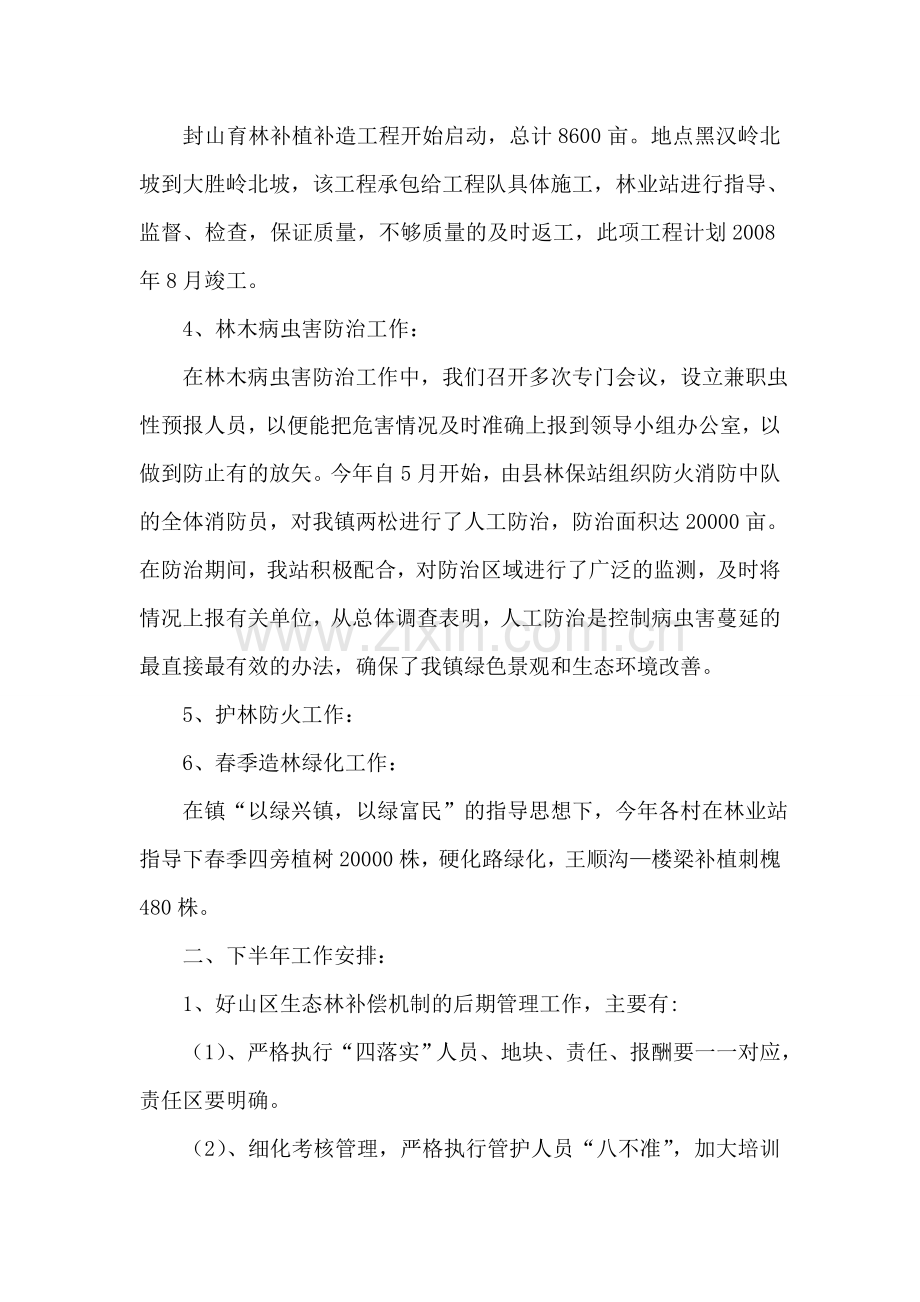 镇林业站2008年上半年工作总结及下半年工作安排.doc_第2页