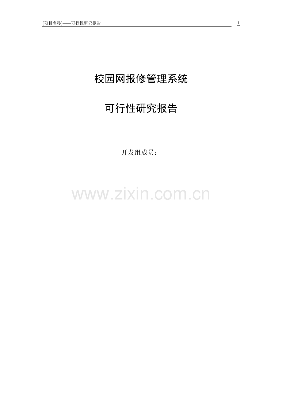 可行性研究报告样板.doc_第1页
