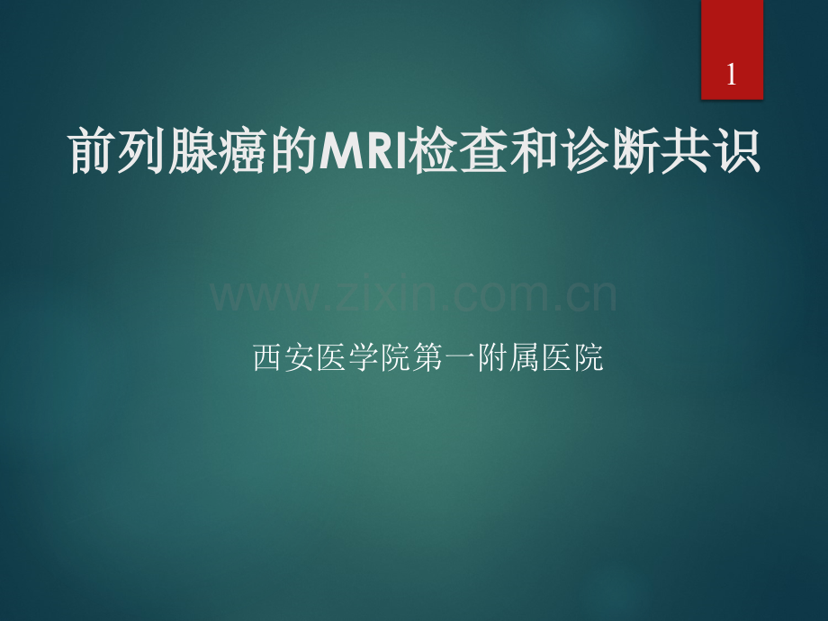 前列腺癌MRI的检查与诊断共识.ppt_第1页