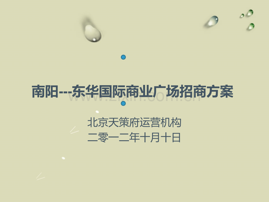 山西南阳东华国际商业广场购物中心项目招商方案营销推广策略P.ppt_第1页