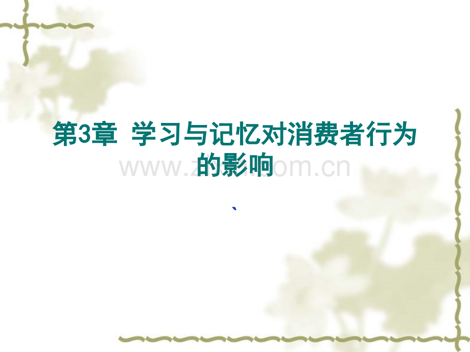 消费者行为学---学习与记忆.ppt_第1页