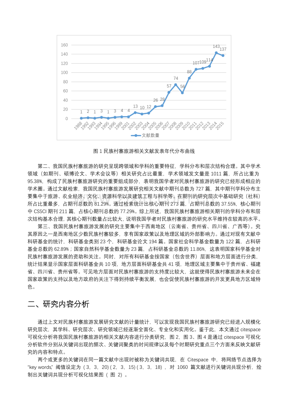 我国民族村寨旅游研究综述——基于CITESPACE软件和CNKI数据库.doc_第2页