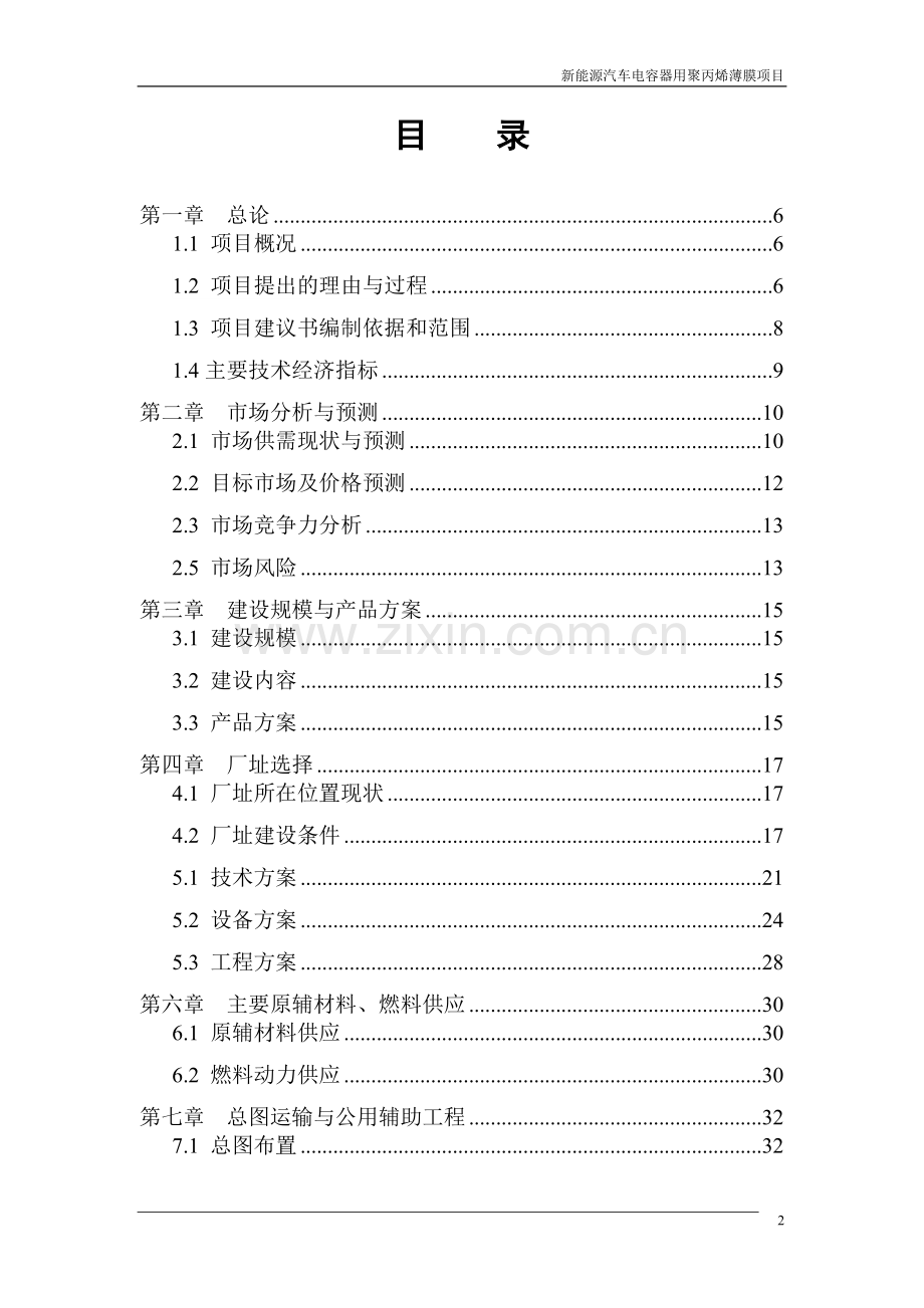 新能源汽车电容器用聚丙烯薄膜项目可行性研究报告.doc_第2页