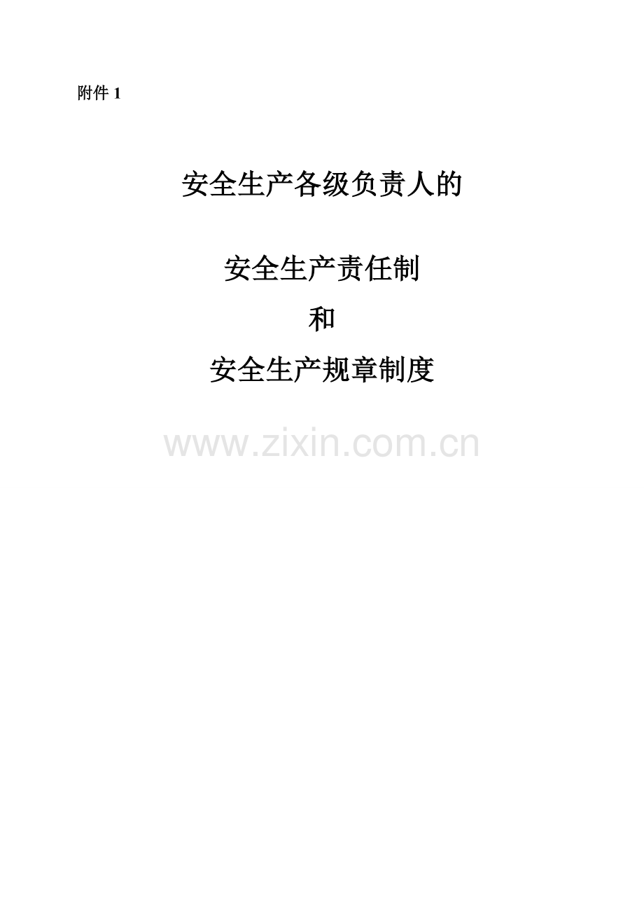 制度汇编-—施工企业各级负责人的安全生产责任制及安全生产规章制度.doc_第1页