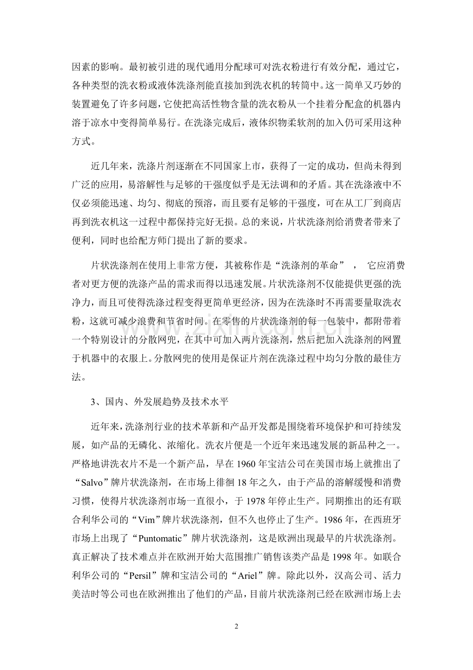 洗衣片技术开发项目可行性研究报告书.doc_第2页