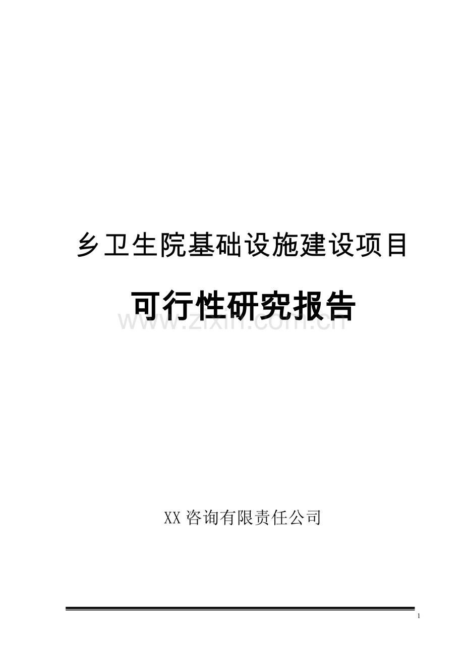 卫生院基础设施项目可行性研究报告.doc_第1页