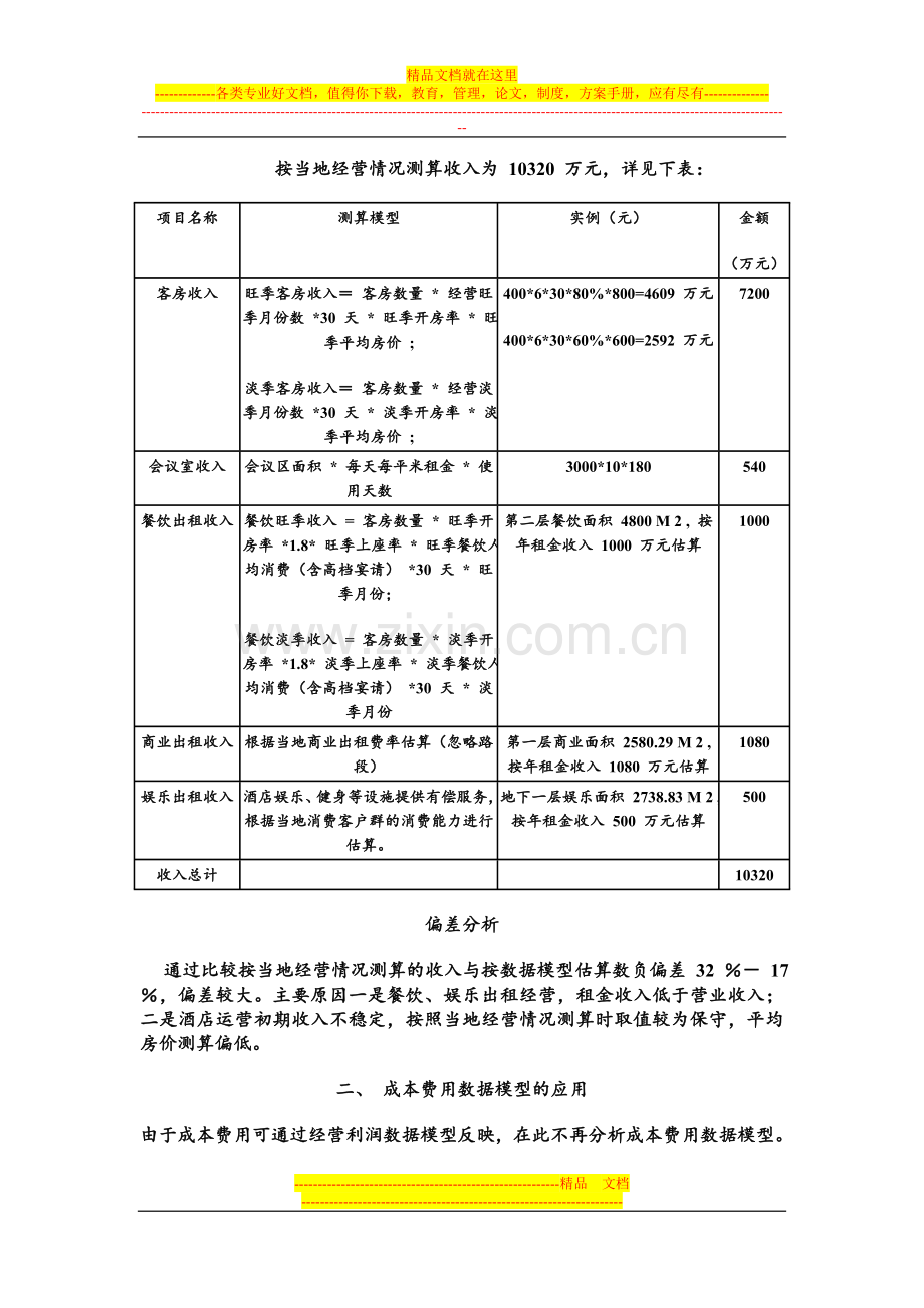 酒店经营收入数据模型估算.doc_第2页