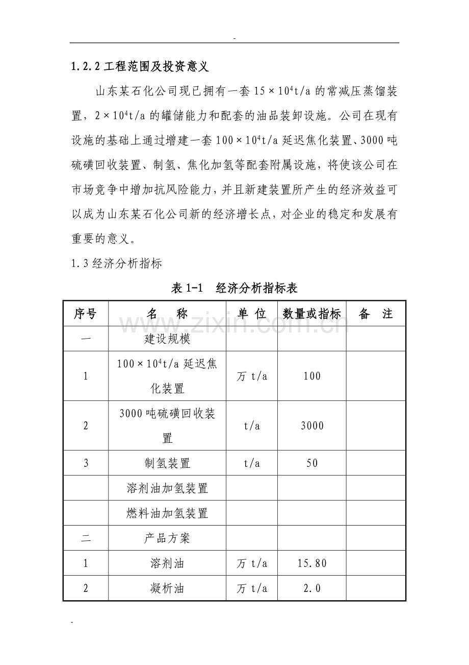 120页-山东某石化公司年产100万吨延迟焦化装置建设项目可行性研究报告(优秀甲级资质).doc_第2页