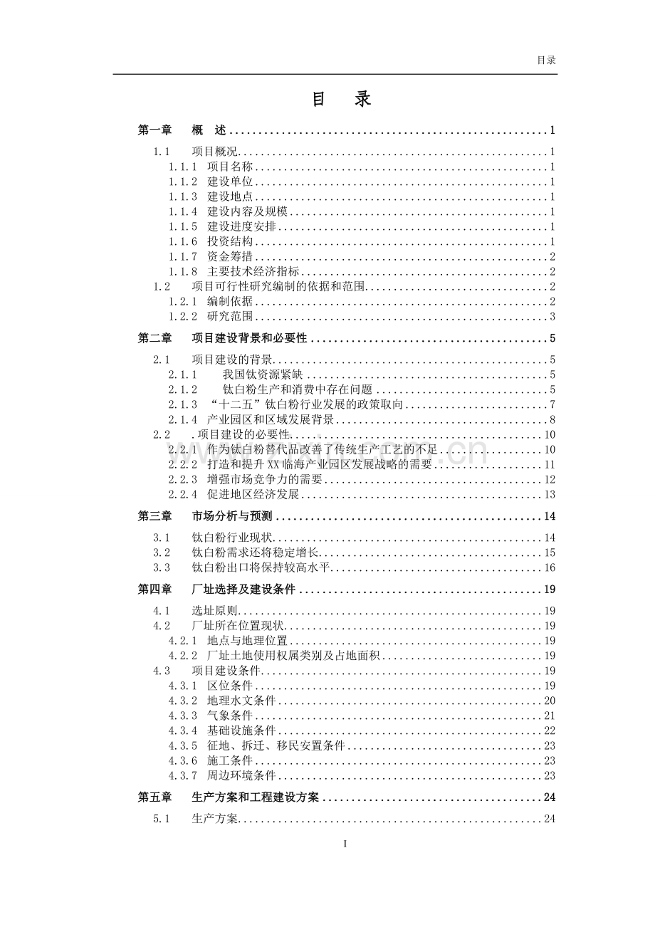 二氧化钛复合白色颜料建设新项目可行性研究报告.doc_第2页