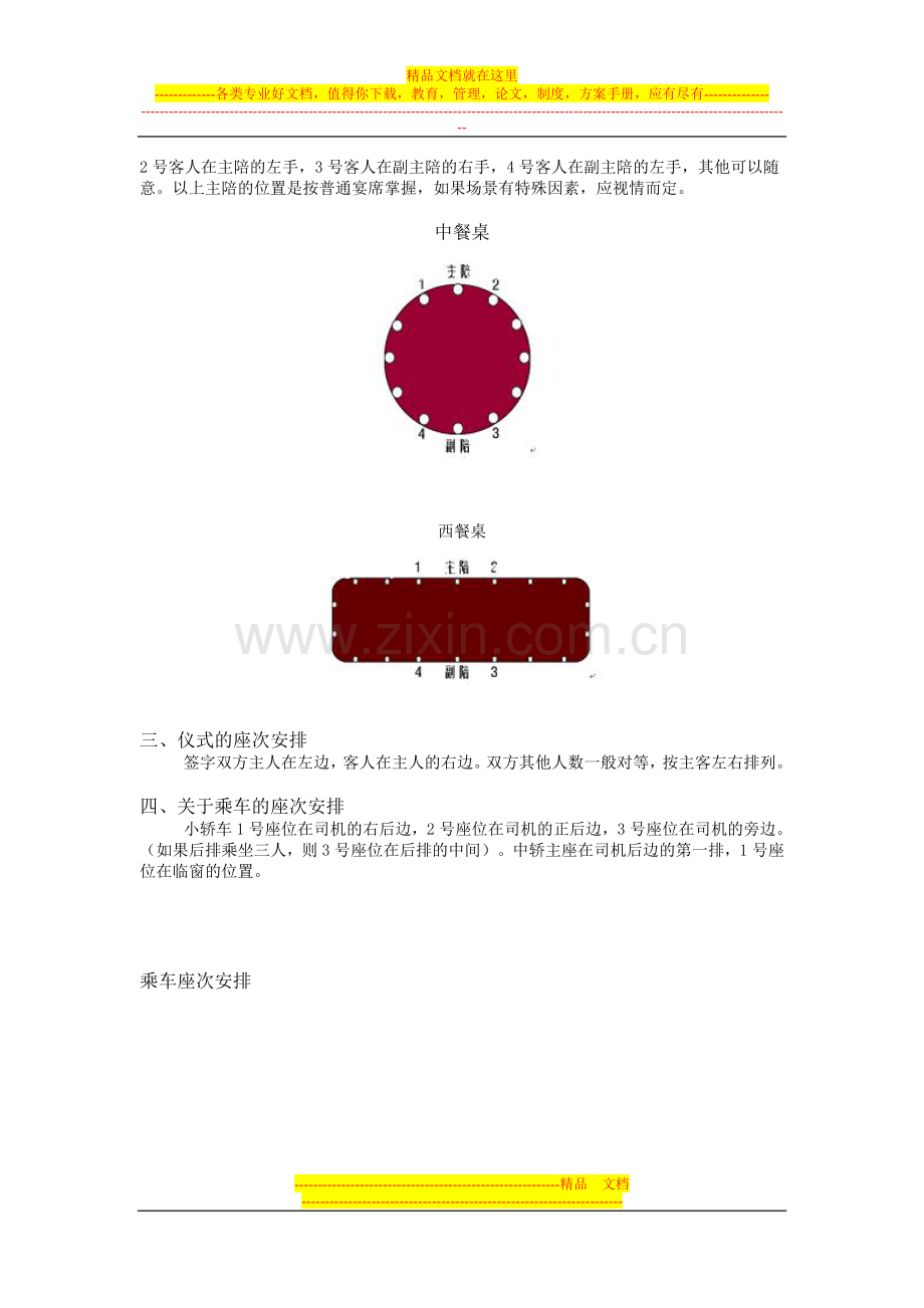 酒店接待培训--接待工作中座次安排常识.doc_第2页