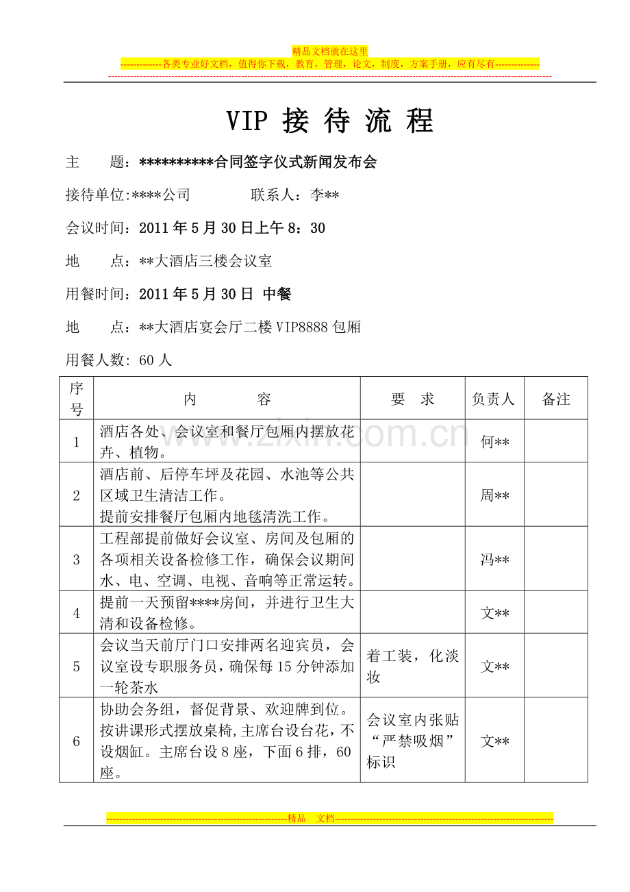 酒店VIP会议接待流程.doc_第1页