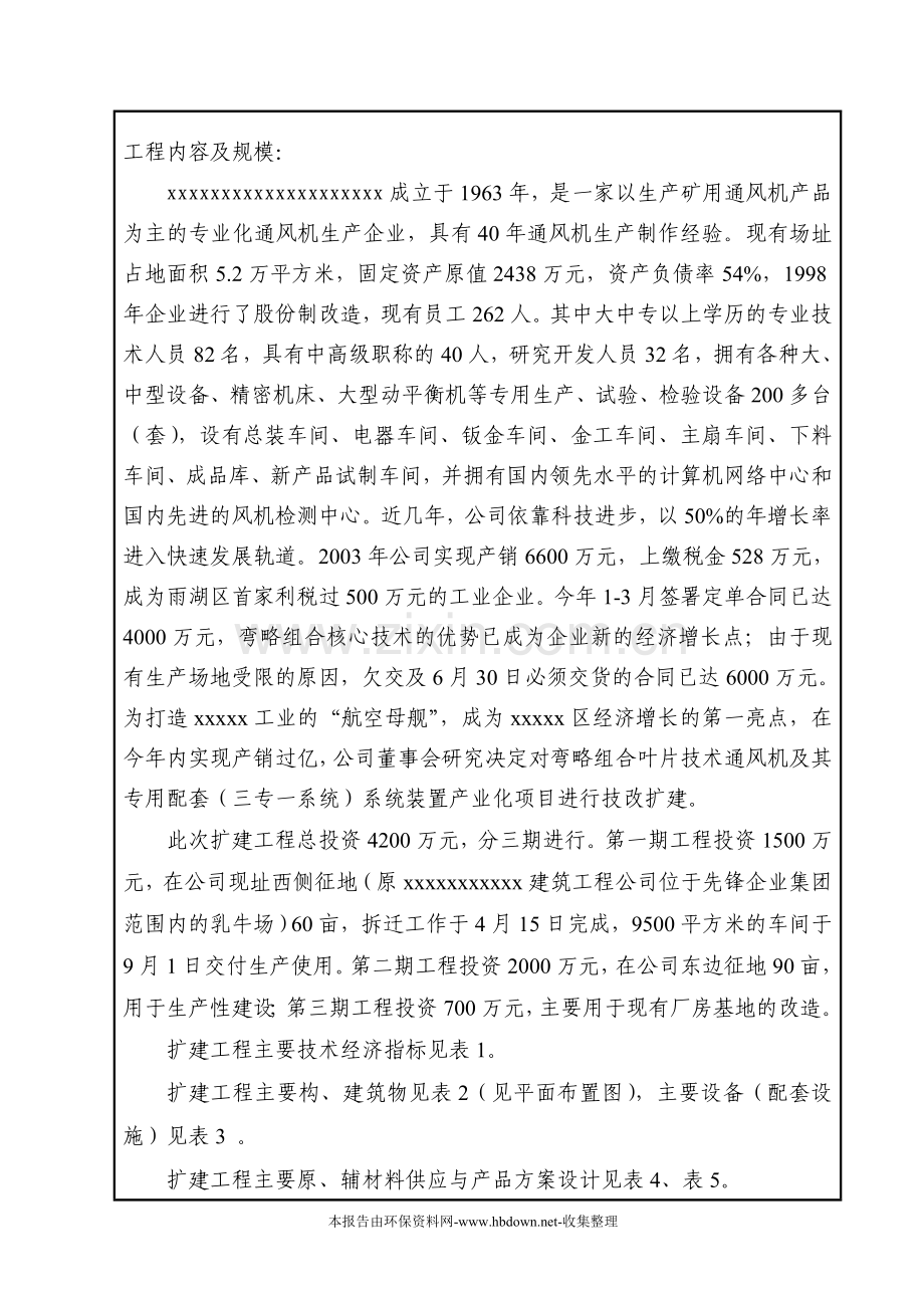 弯掠组合叶片技术通风机及其专用配套系统装置产业化项目建设环境评估报告.doc_第2页