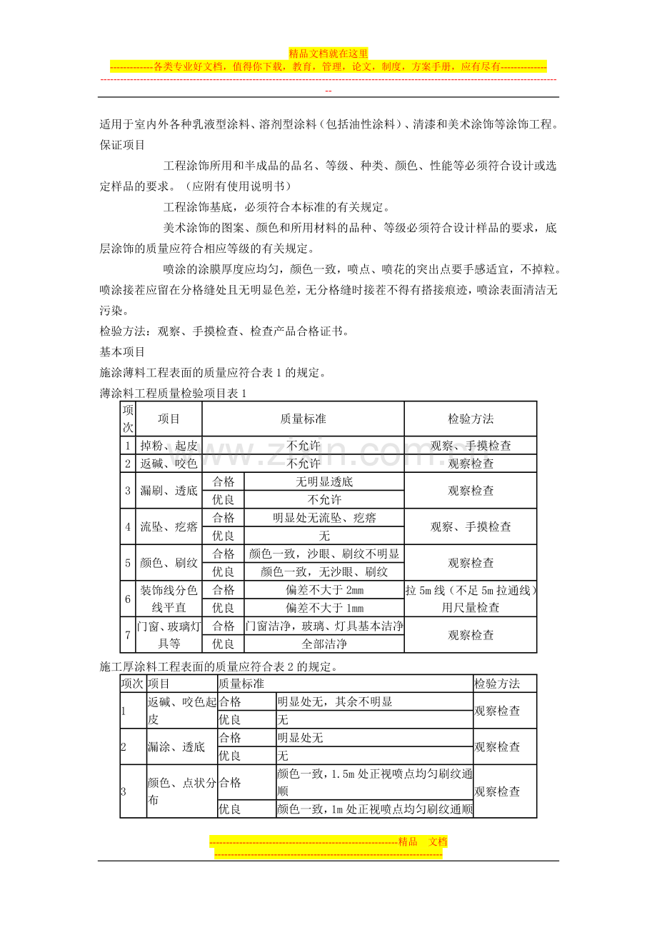 酒店、宾馆、休闲会所装修-涂饰工程验收规范.doc_第1页