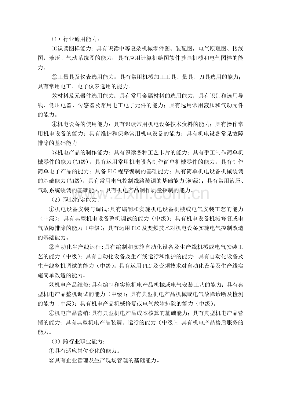 9.机电技术应用专业实施性人才培养方案.doc_第2页