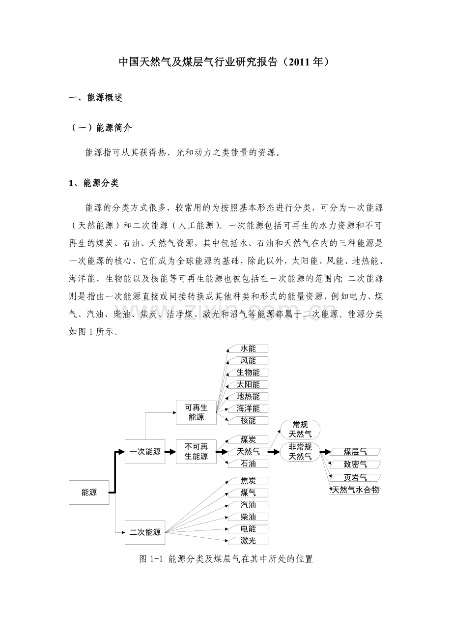 我国天然气及煤层气行业申请建设可研报告(2011).doc_第1页