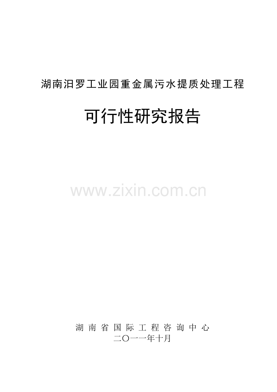 重金属污水提质处理工程申请立项可行性研究报告.doc_第2页