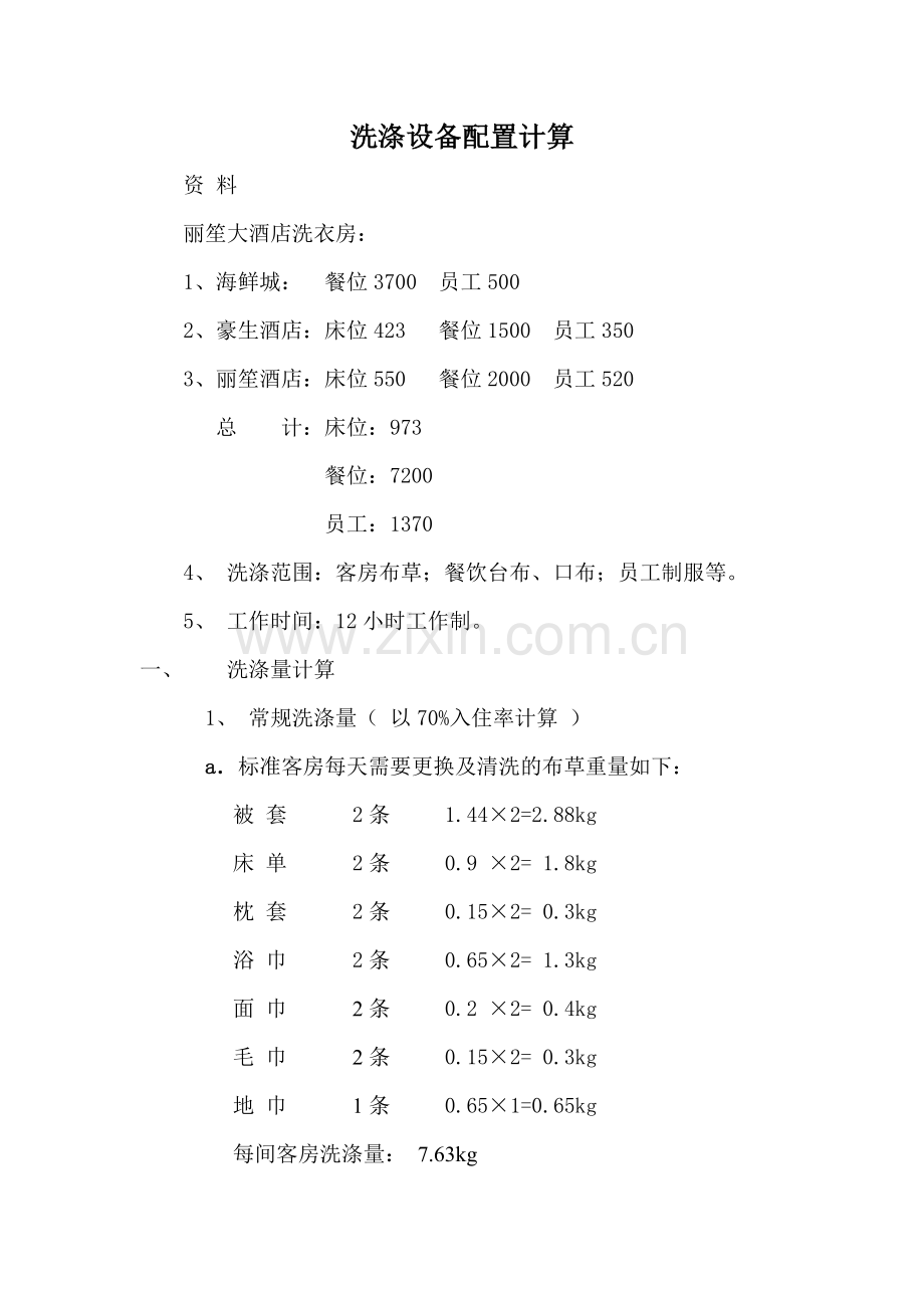 丽笙五星级酒店洗衣房配备.doc_第1页