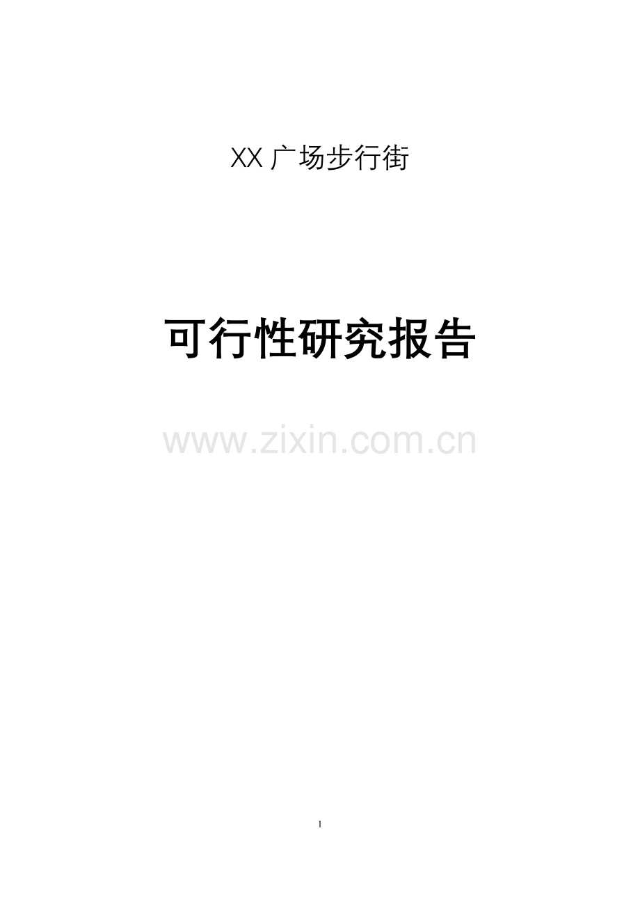 广场商业步行街可行性研究报告.doc_第1页