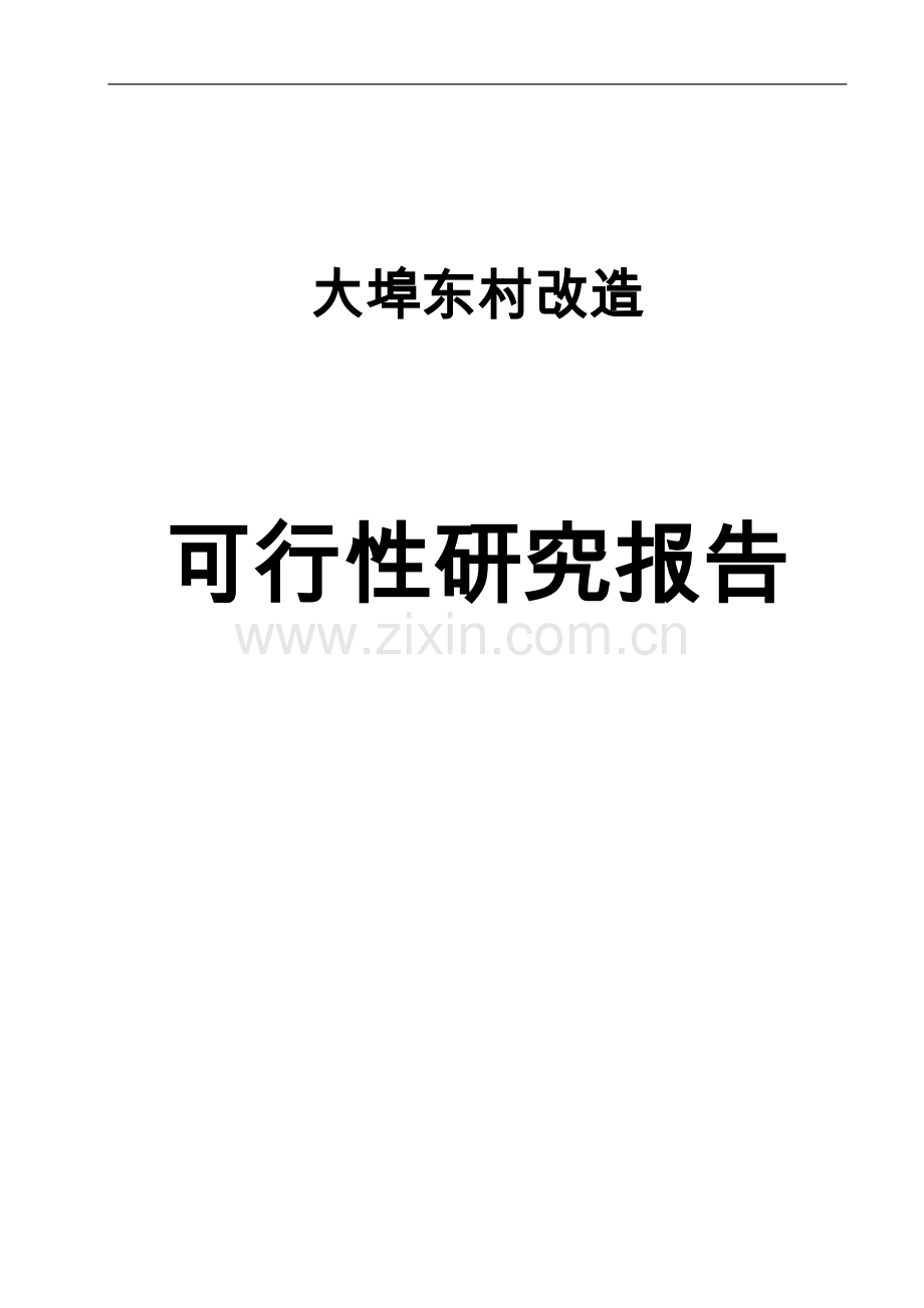 大埠东村改造可行性研究报告.doc_第1页