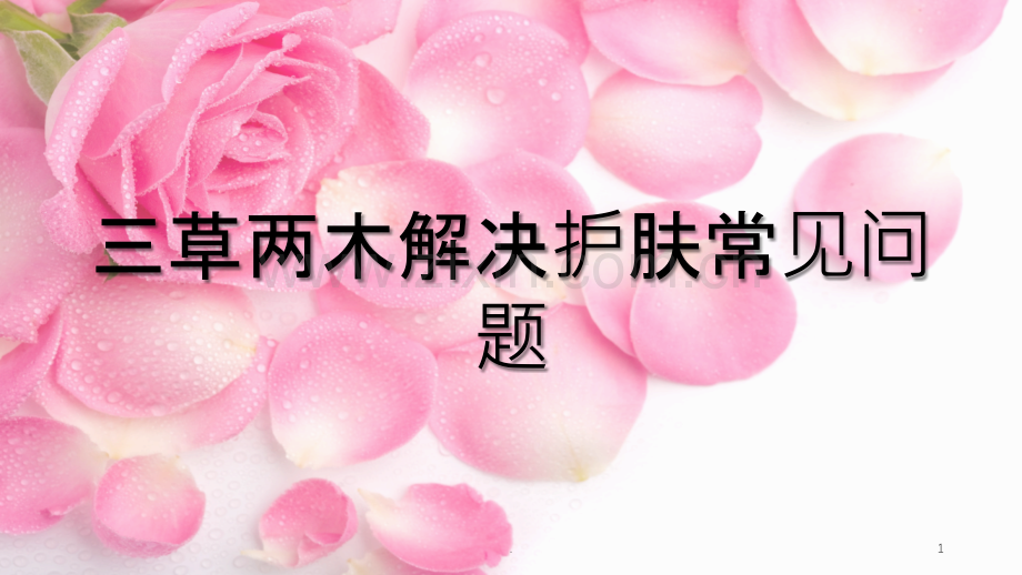 三草两木解决护肤常见问题.ppt_第1页