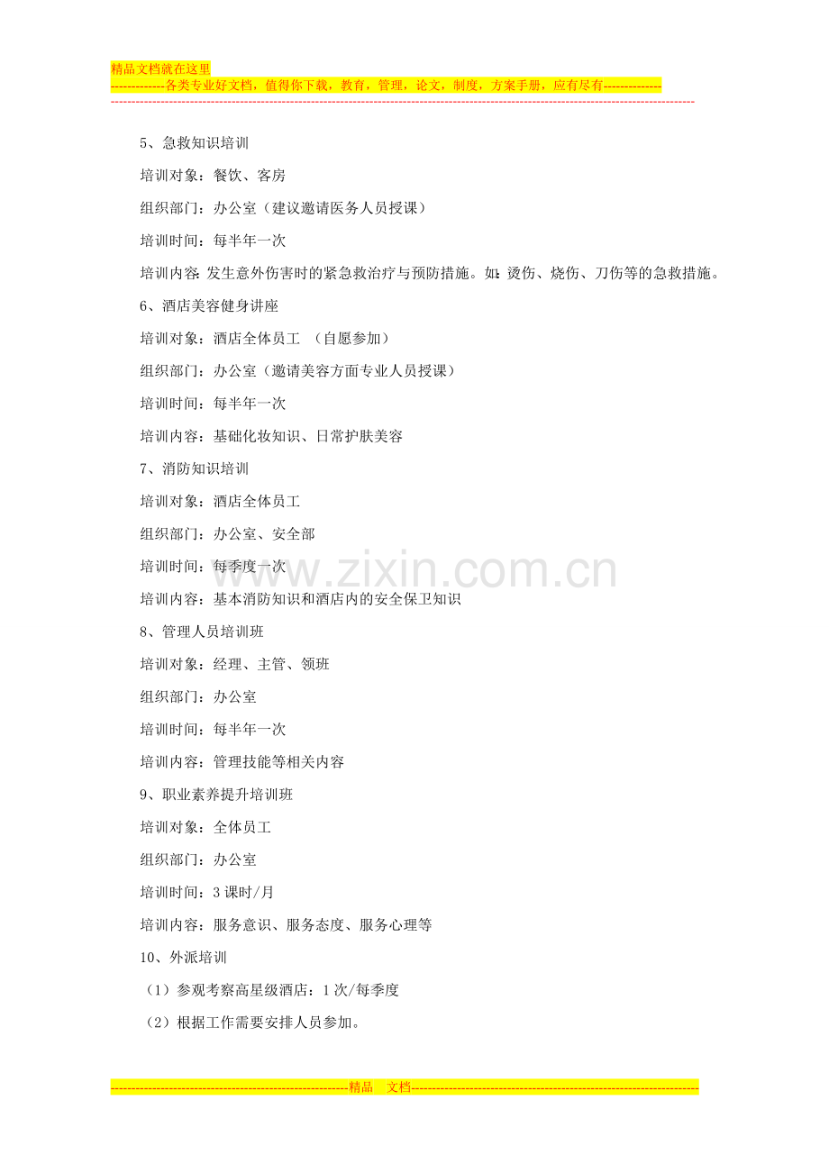 2010年度XX酒店培训体系.doc_第2页