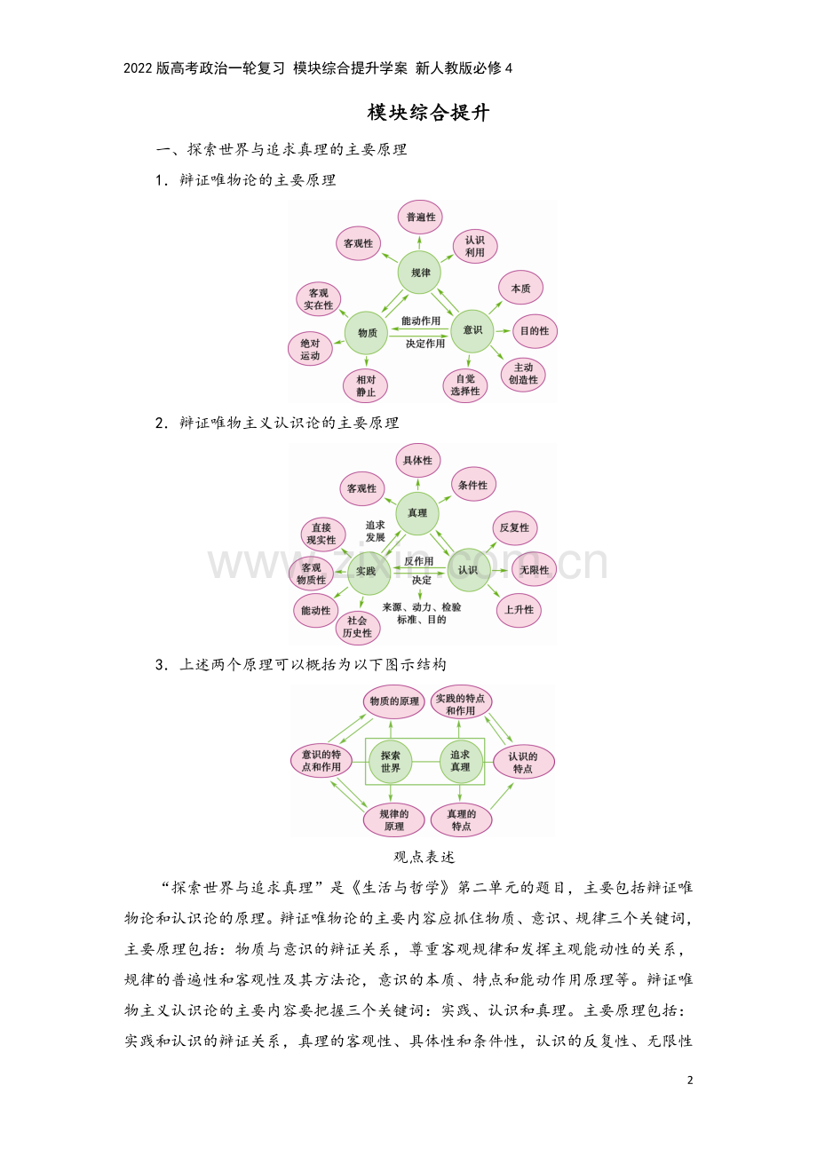 2022版高考政治一轮复习-模块综合提升学案-新人教版必修4.doc_第2页