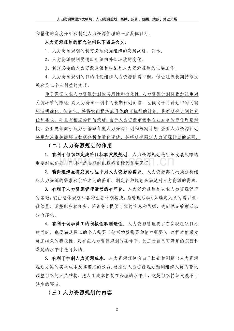 人力资源管理六大模块分析手册.doc_第2页
