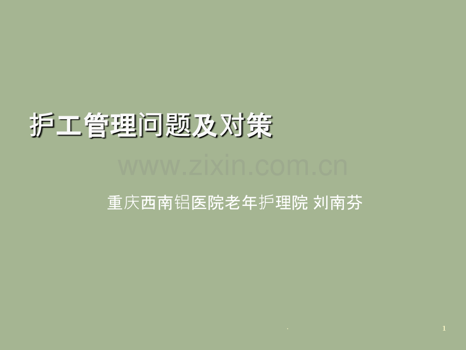 护工管理-演示文稿.ppt_第1页