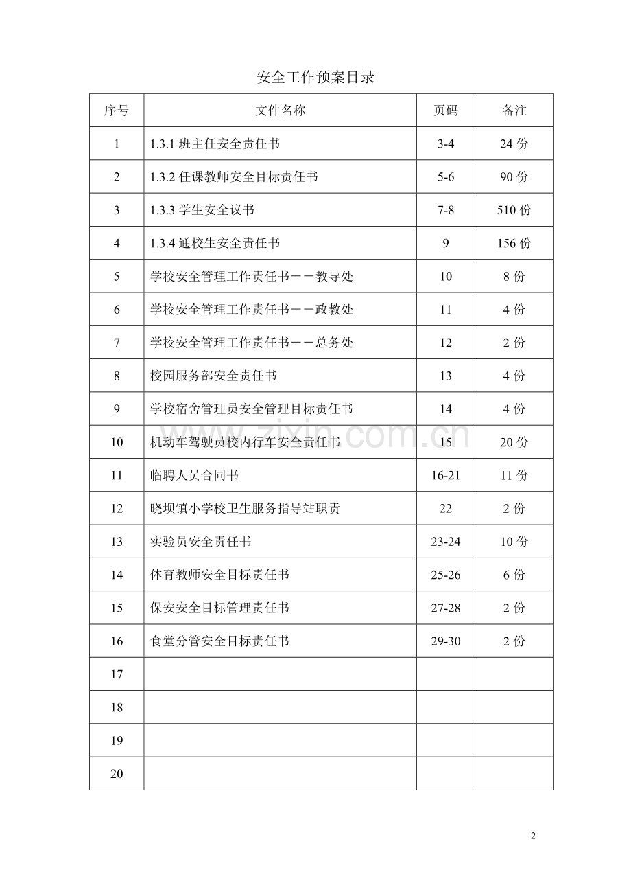 学校各类安全目标责任书样本.doc_第2页