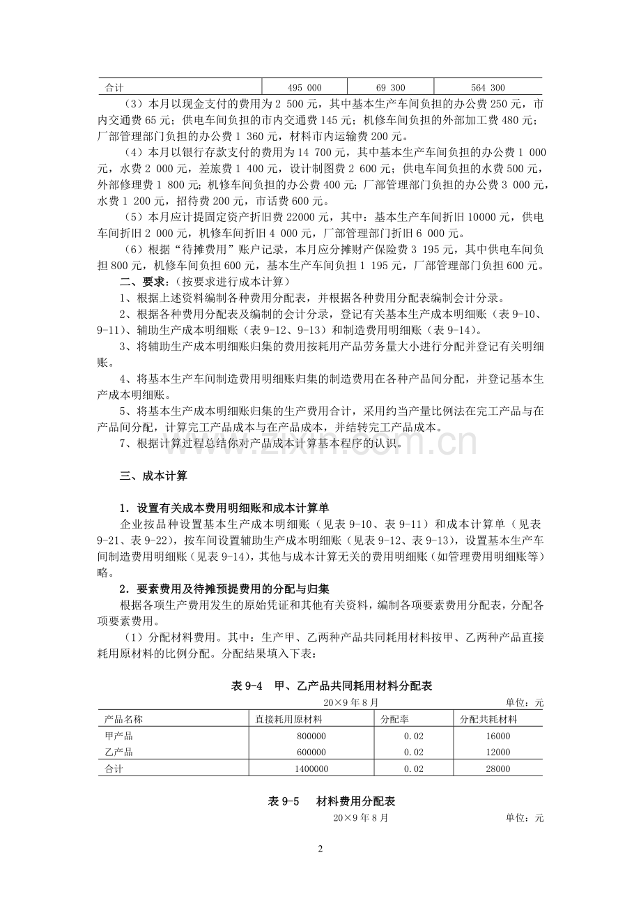 成本会计品种法案例.doc_第2页