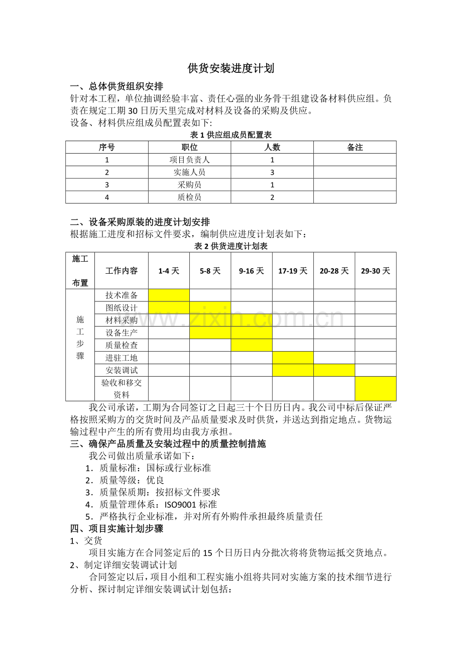 供货安装进度计划.doc_第1页