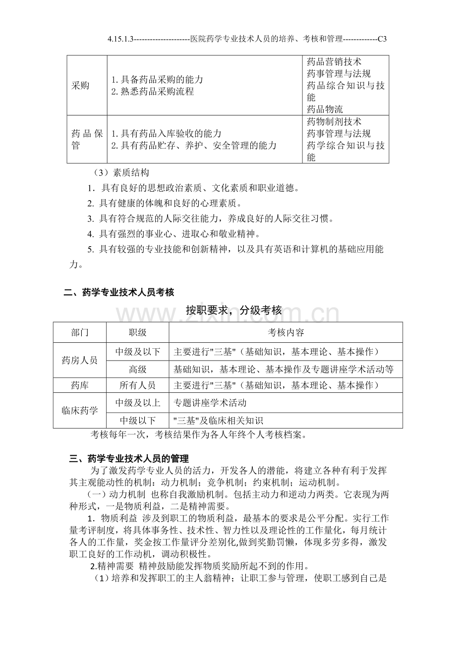 医院药学专业技术人员的培养、考核和管理.doc_第2页