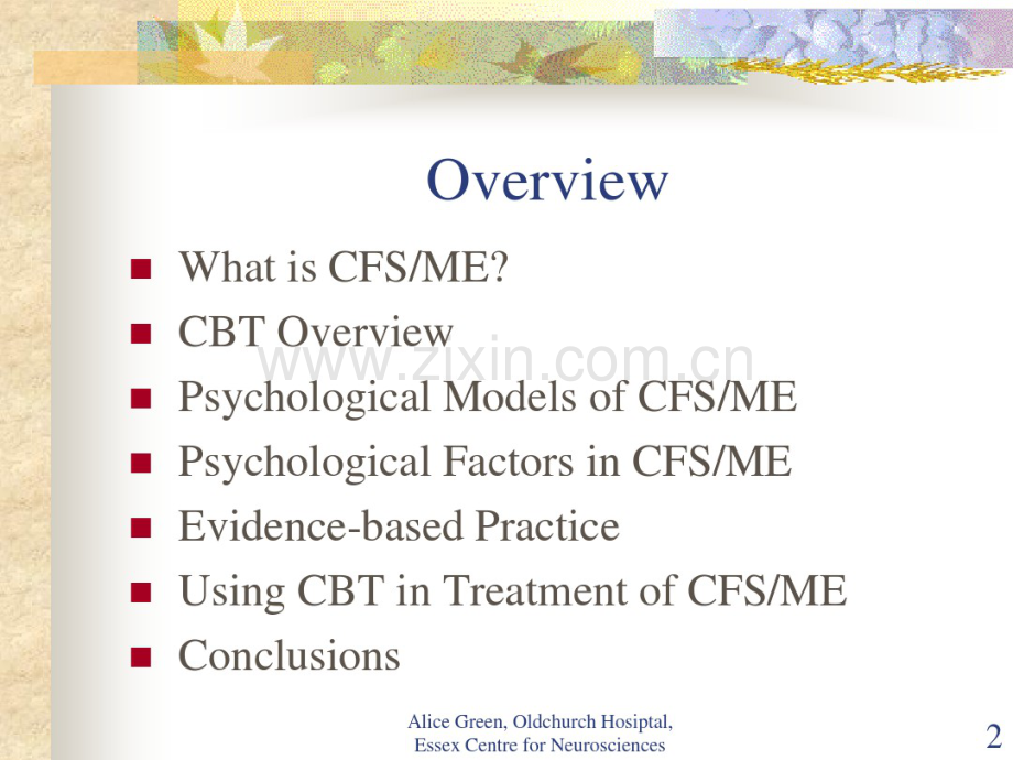 CognitiveBehaviouralTherapyinChronicFatigueSyndrome：认知行为疗法对慢性疲劳综合征.pdf_第2页