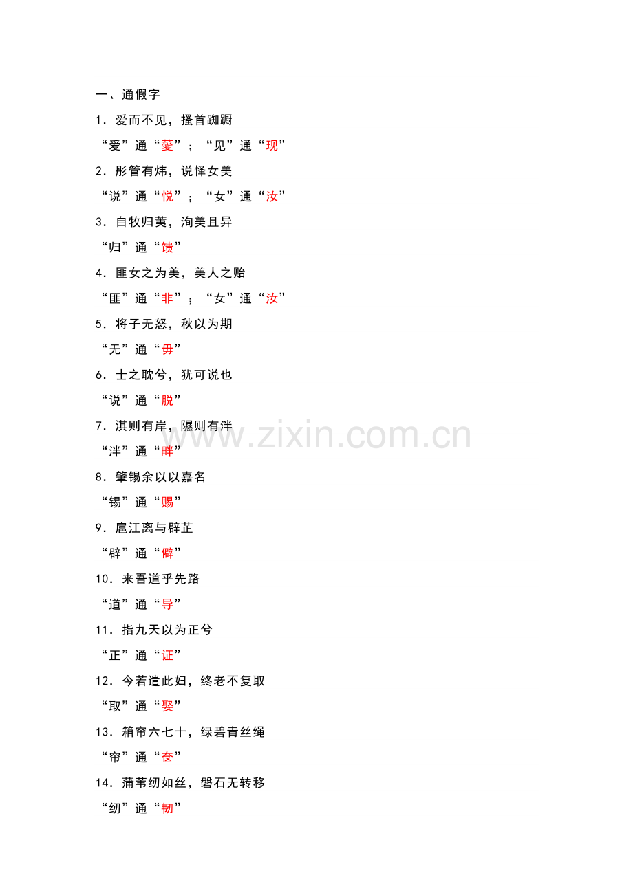 高中语文文言文知识归纳总结.docx_第1页