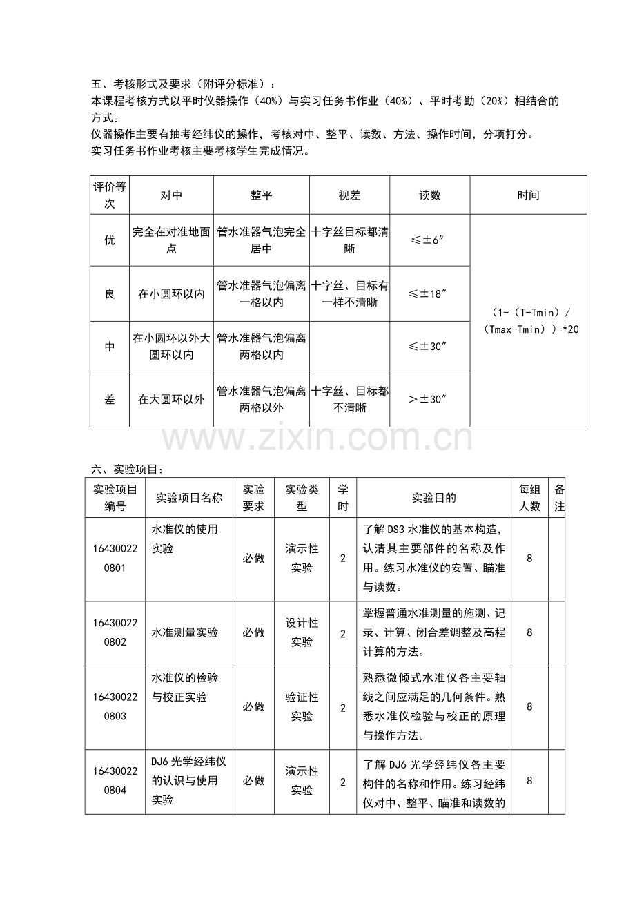 《工程测量》实验教学大纲.doc_第2页